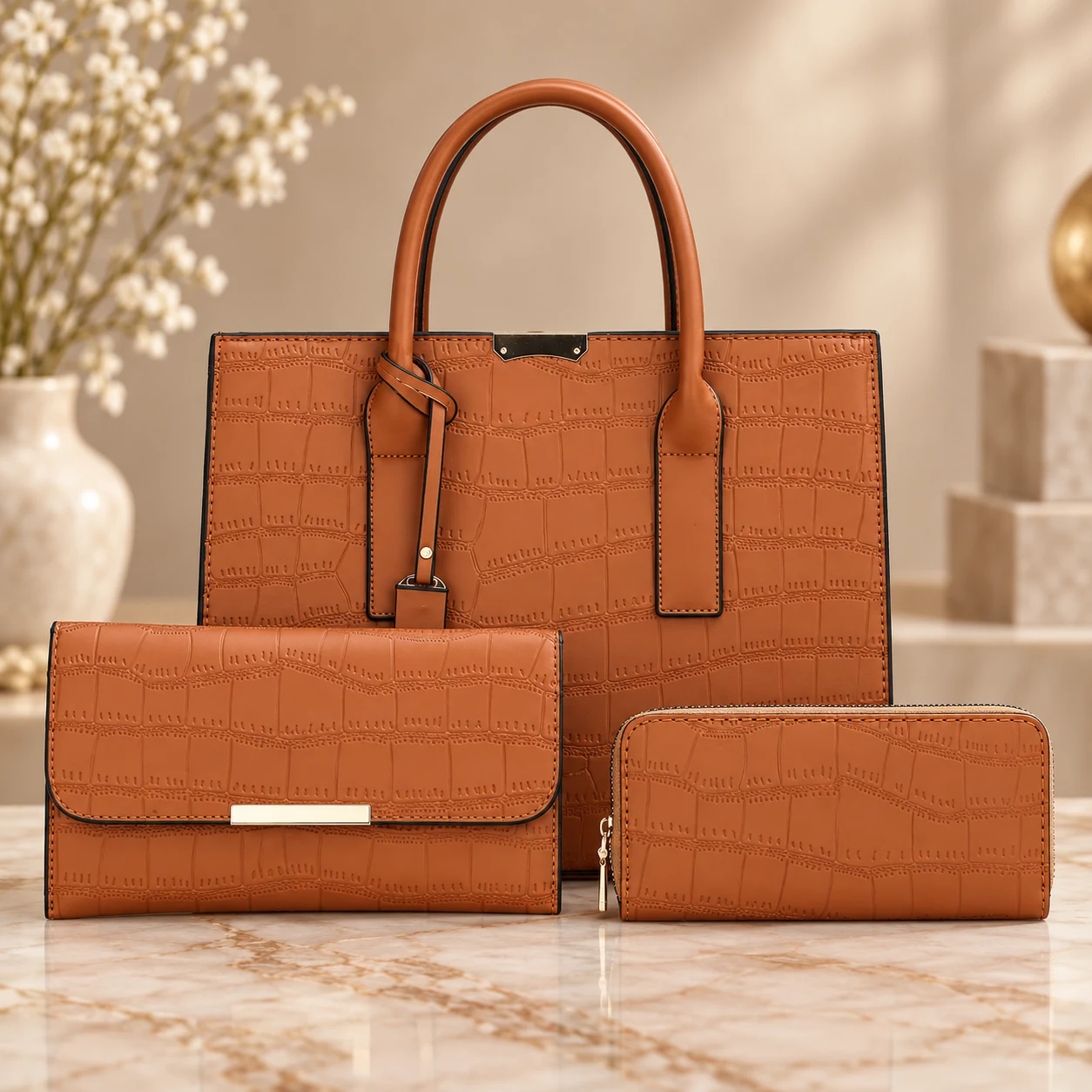 Set Cognac, composición frontal