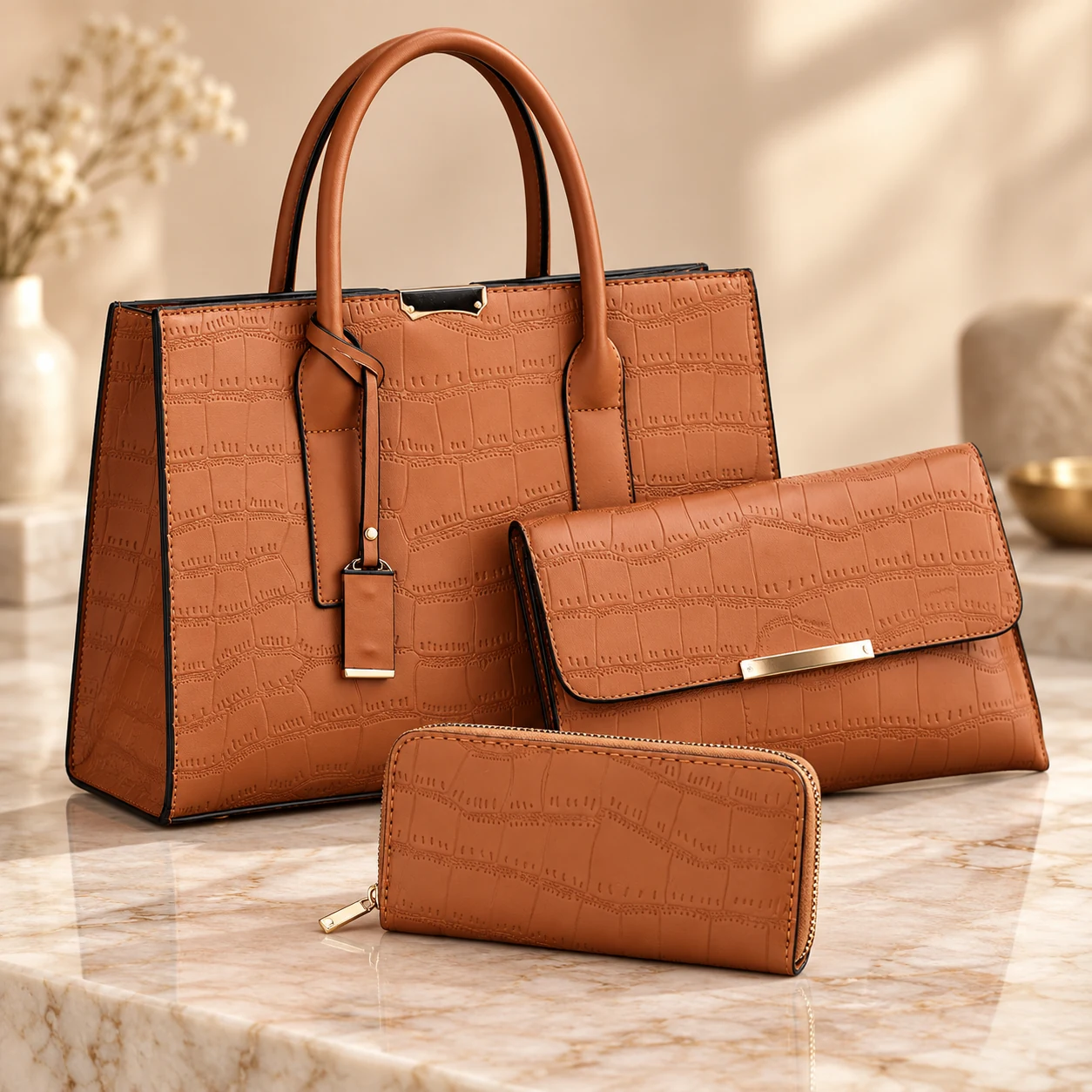 Set Cognac, composición tres cuartos